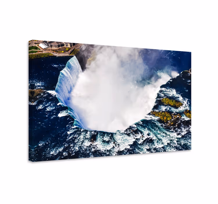 Cuadro paisajes vista aérea de las cataratas del niágara - TenVinilo