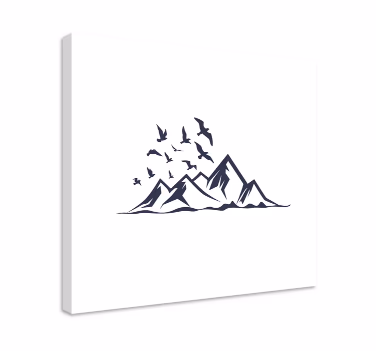 Cuadro paisajes silueta de montañas - TenVinilo