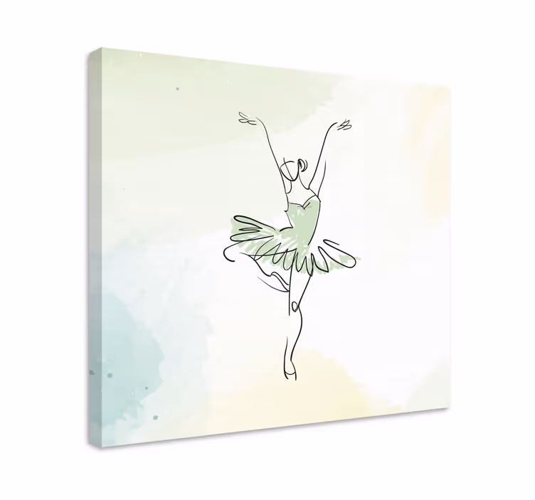Cuadro bailarinas movimiento de ballet elegante - TenVinilo