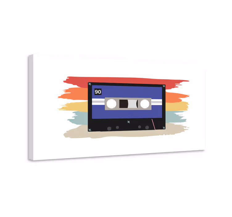 Cuadro musical cinta cassette retro - TenVinilo