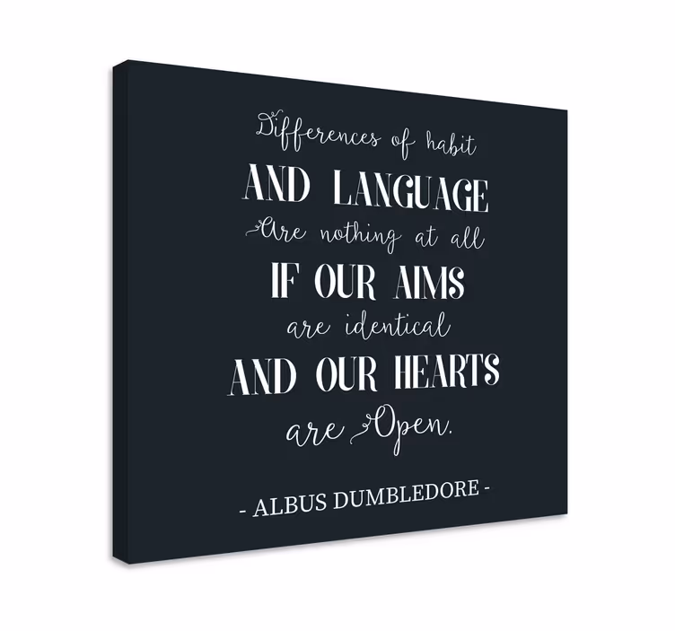 Cuadro frase Cita de amor de dumbledore - TenVinilo