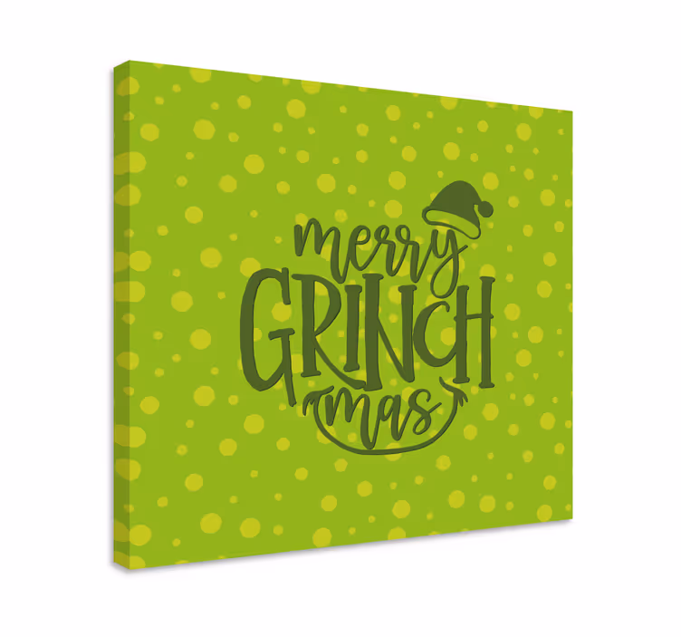 Cuadro de navidad Diseño original feliz grinchmas - TenVinilo