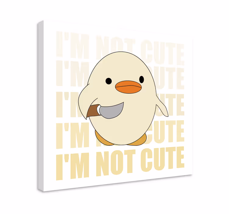 Cuadro de gatos personaje de pato lindo - TenVinilo