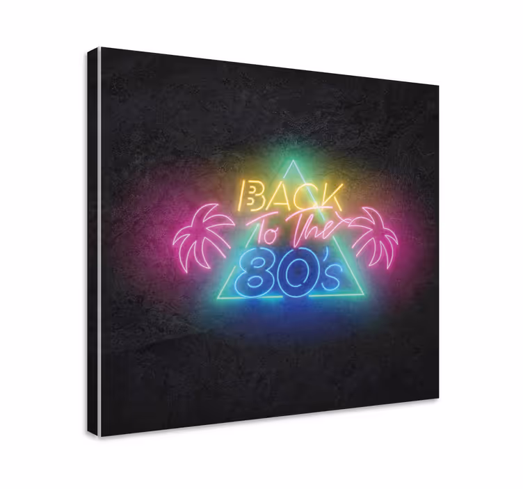 Cuadro frase Volver al logo de los 80 - TenVinilo