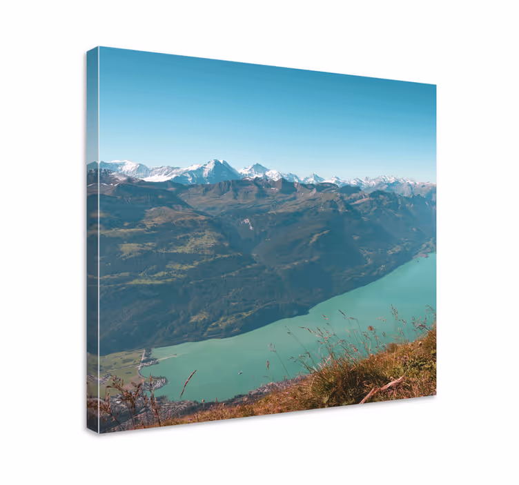 Cuadro paisajes vista de montañas serenas - TenVinilo