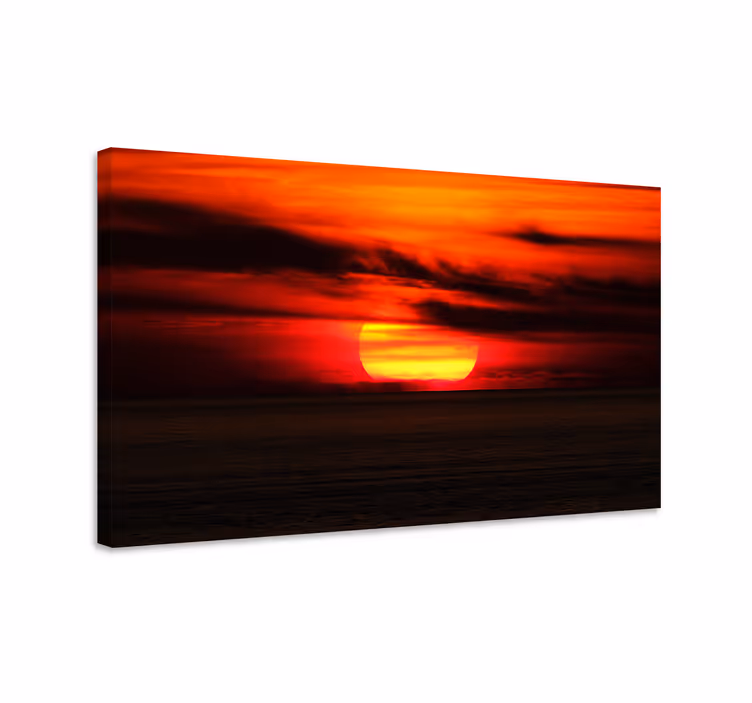 Cuadro paisajes vista de atardecer impresionante - TenVinilo