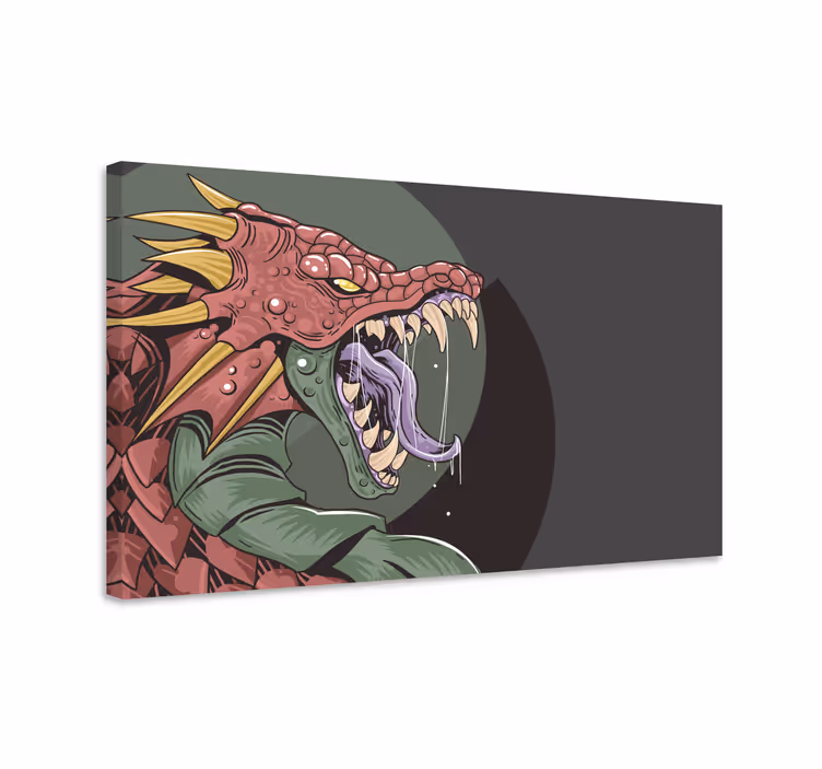 Cuadro de dinosaurios criatura dragón ferocísimo - TenVinilo