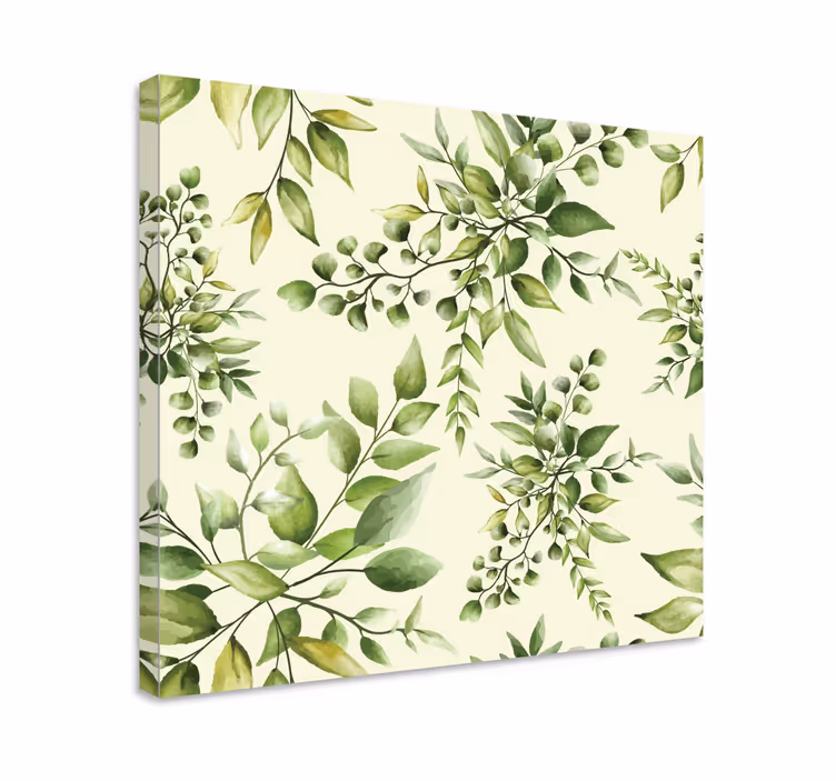 Cuadro de flores brotes de vegetación delicada - TenVinilo
