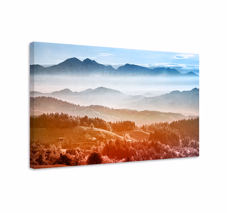 Cuadro paisajes Colores estéticos del paisaje austriaco - TenVinilo