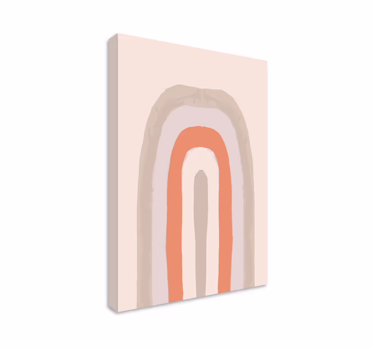 Cuadro abstracto patrón de arco suave - TenVinilo