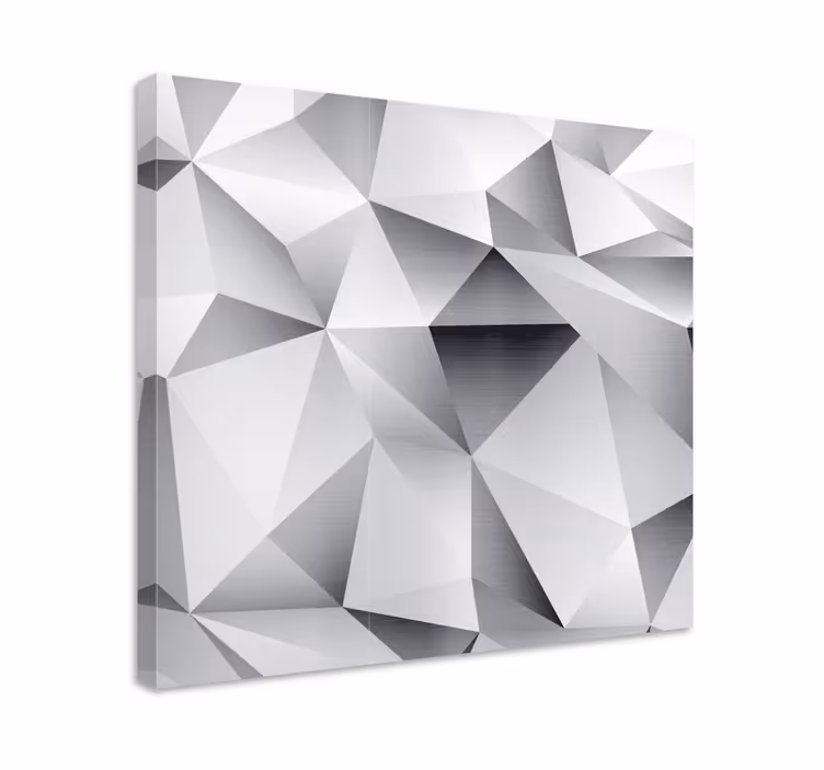 Cuadro figuras geométricas estructura facetada abstracta - TenVinilo