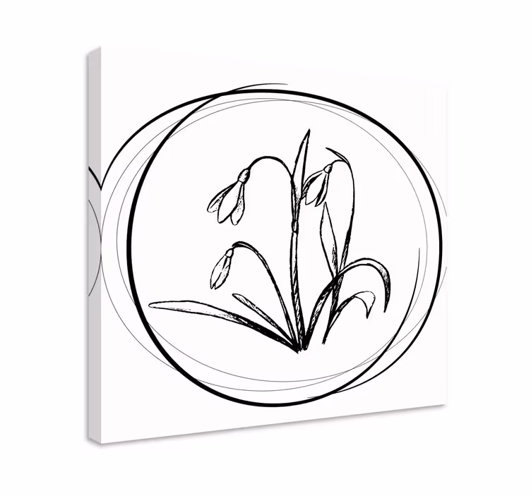 Cuadro de flores campanillas delicadas - TenVinilo