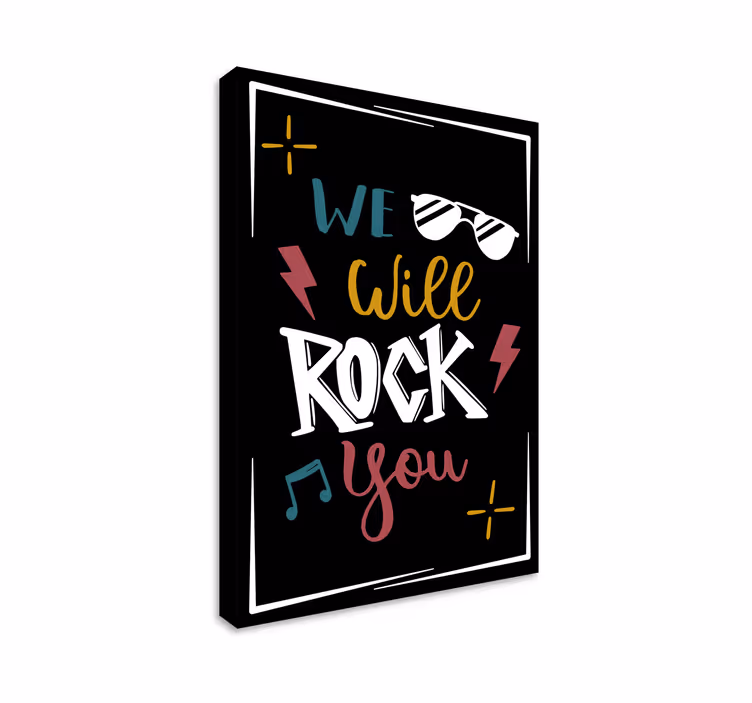 Cuadro musical "we will rock you" - TenVinilo