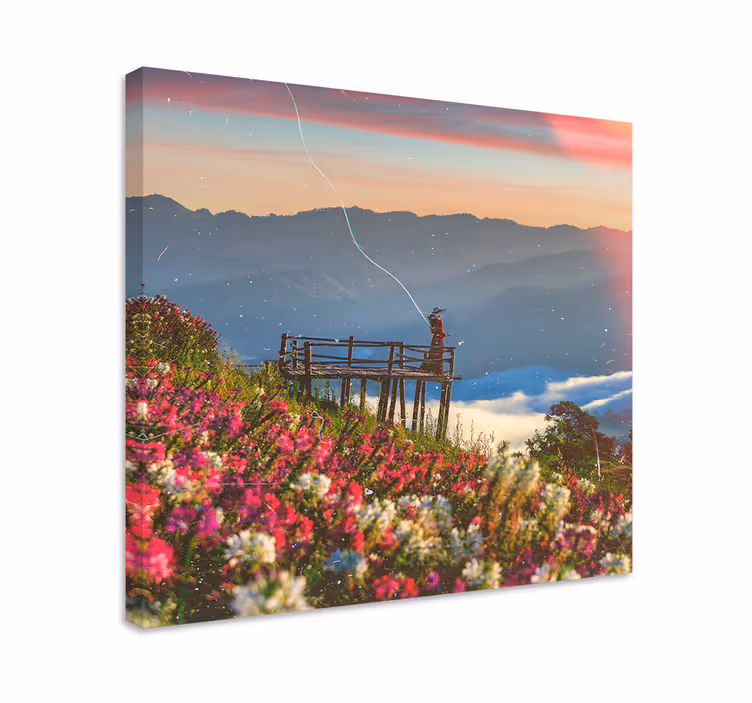 Cuadro paisajes vista de montaña serenidad - TenVinilo