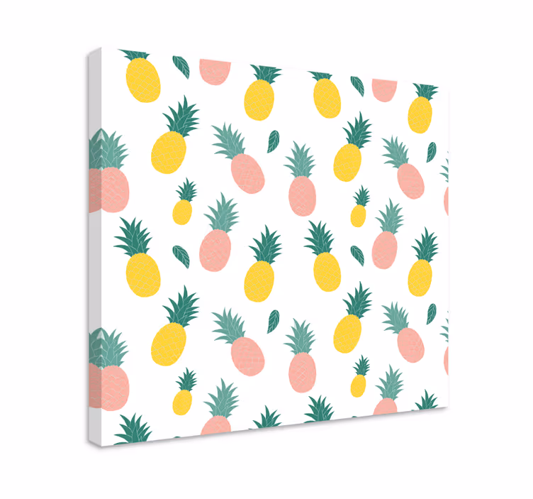 Cuadro bodegones patrón de piña tropical - TenVinilo