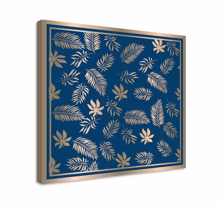 Cuadro de flores diseño de patrón de hojas - TenVinilo