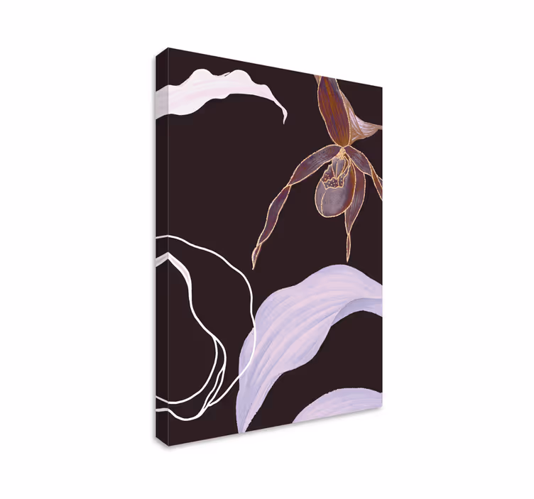 Cuadro de flores elegancia floral orquídea - TenVinilo