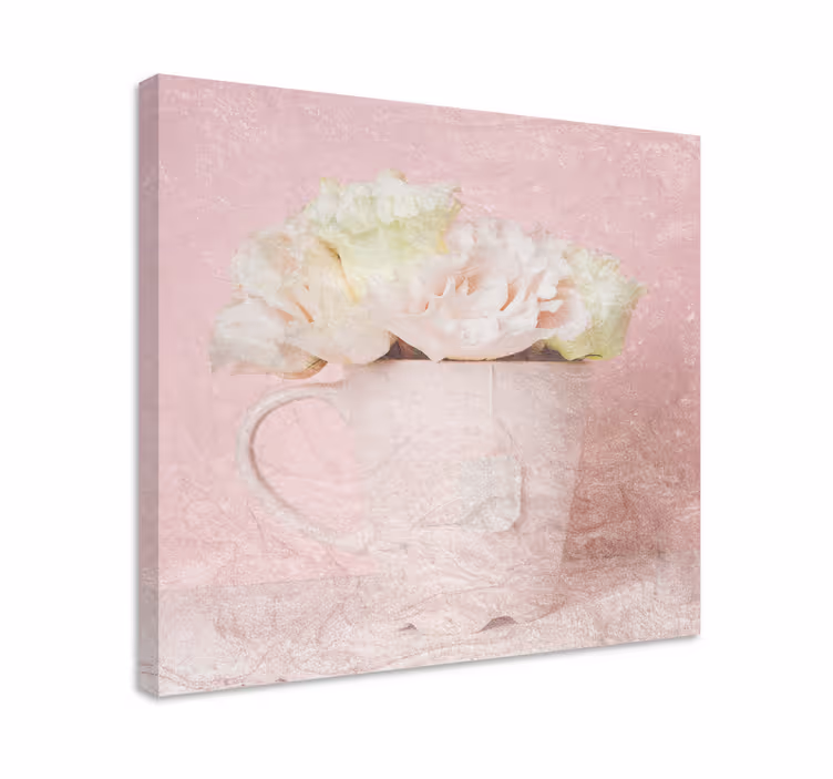 Cuadro de flores arreglo de flores suaves - TenVinilo