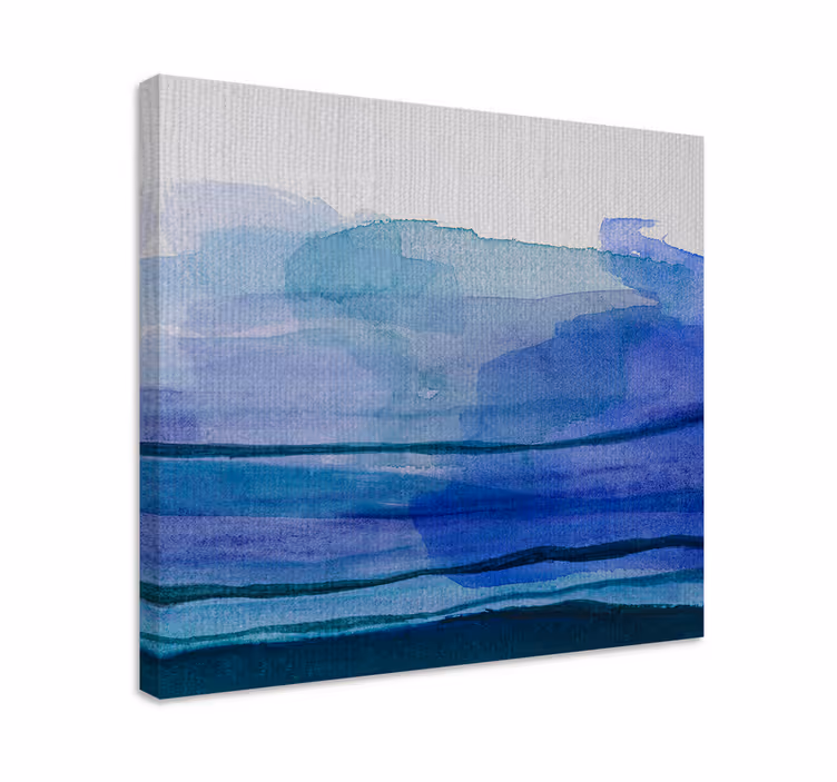 Cuadro en arte Onda de acuarela efecto ombre - TenVinilo