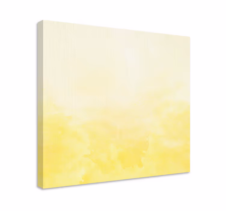 Cuadro de flores en suave tono amarillo - TenVinilo