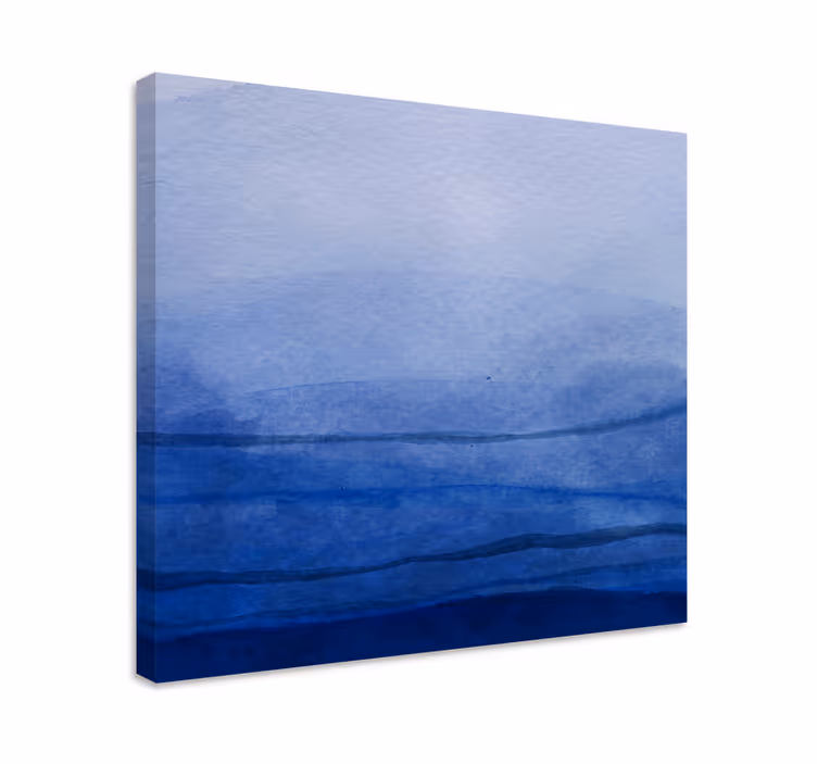 Cuadro en arte Acuarela ombre azul marino profundo - TenVinilo