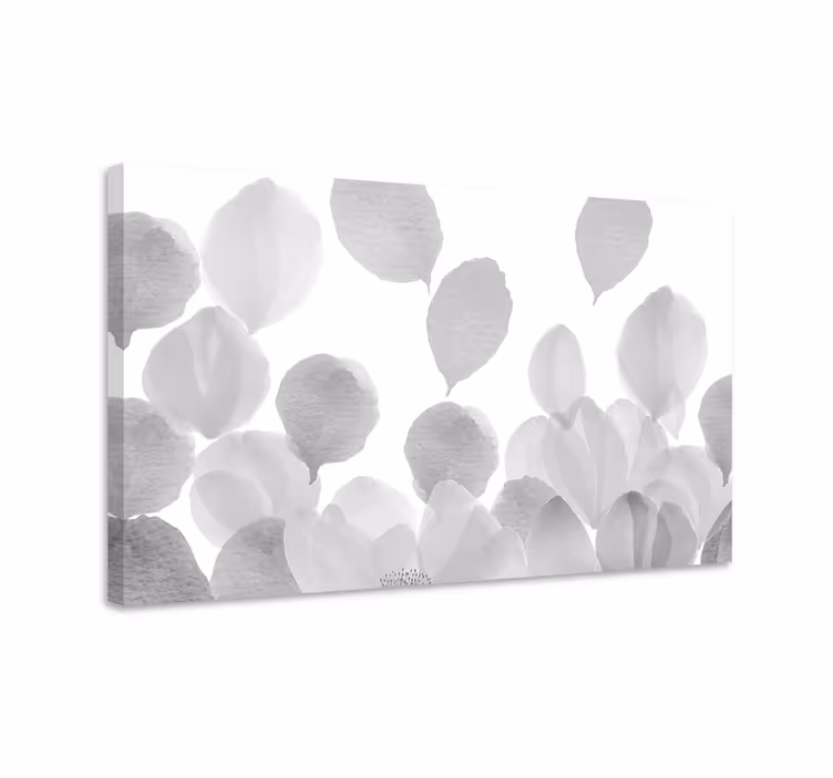 Cuadro de flores siluetas florales suaves - TenVinilo