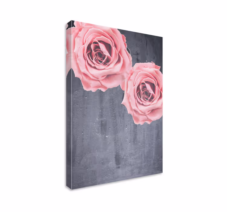 Cuadro de flores Elegante diseño femenino rosa - TenVinilo