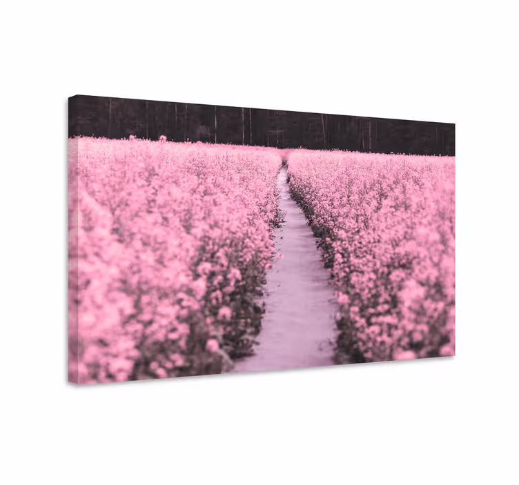Cuadro de flores camino a través de las flores - TenVinilo