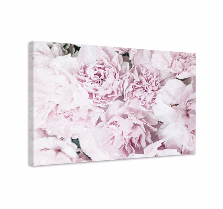 Cuadro de flores Elegante diseño de flores de peonías rosas - TenVinilo