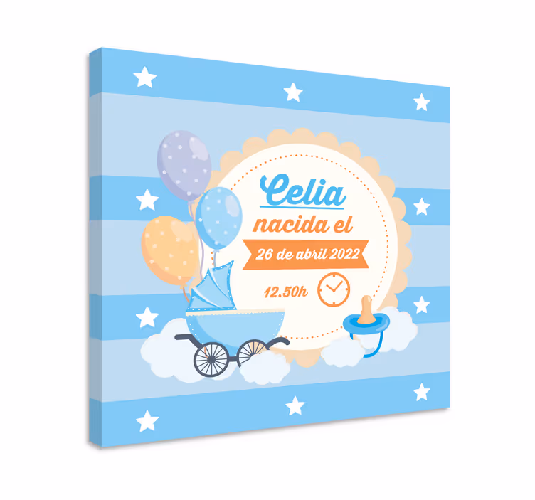 Cuadro para bebés celebración del anuncio del bebé - TenVinilo