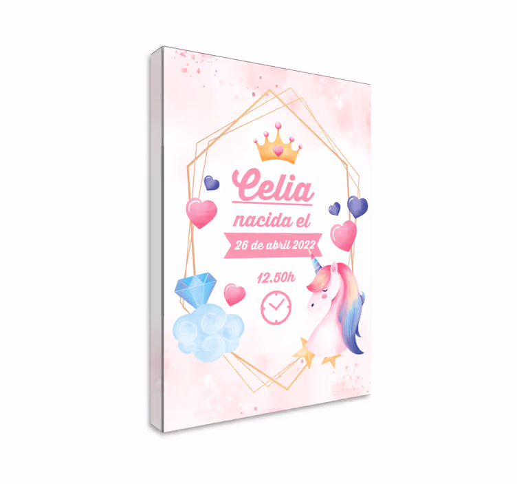 Cuadro personalizable Princesa coronada - TenVinilo