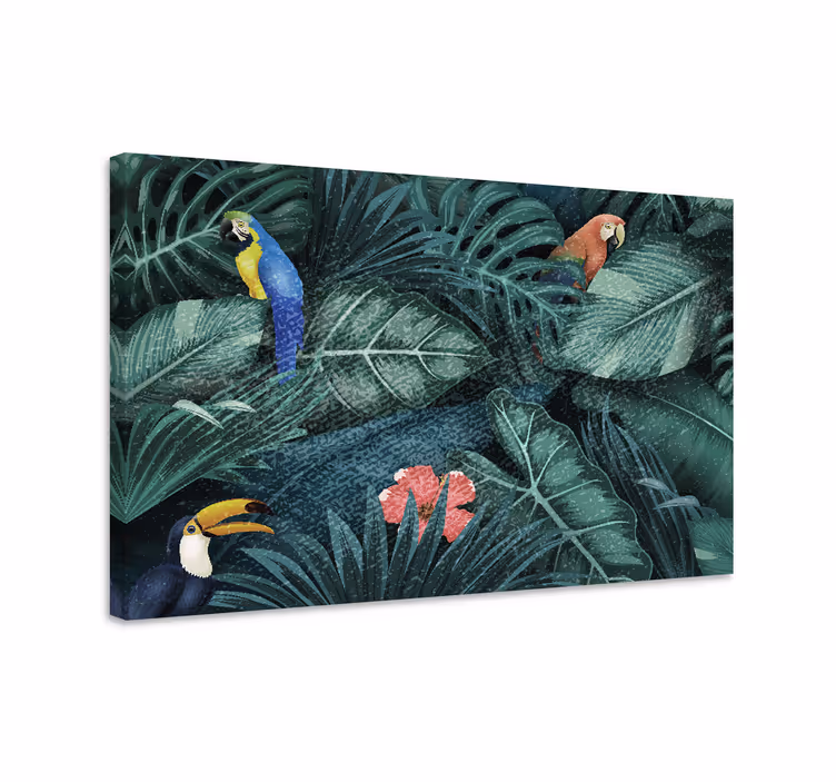 Cuadro animales paraíso de aves tropicales - TenVinilo