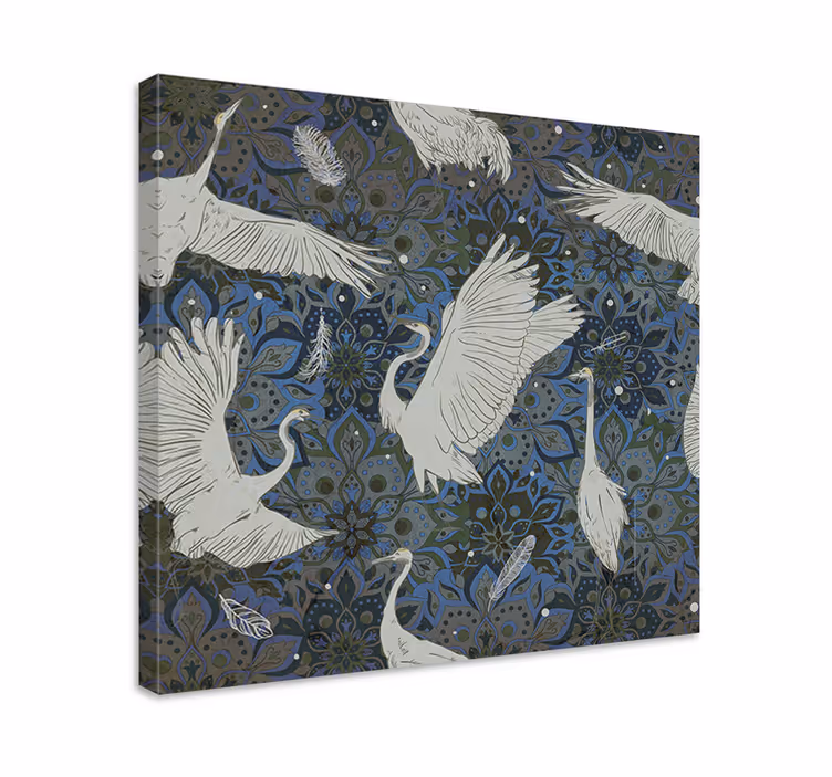 Cuadro de peces danza de grullas elegante - TenVinilo