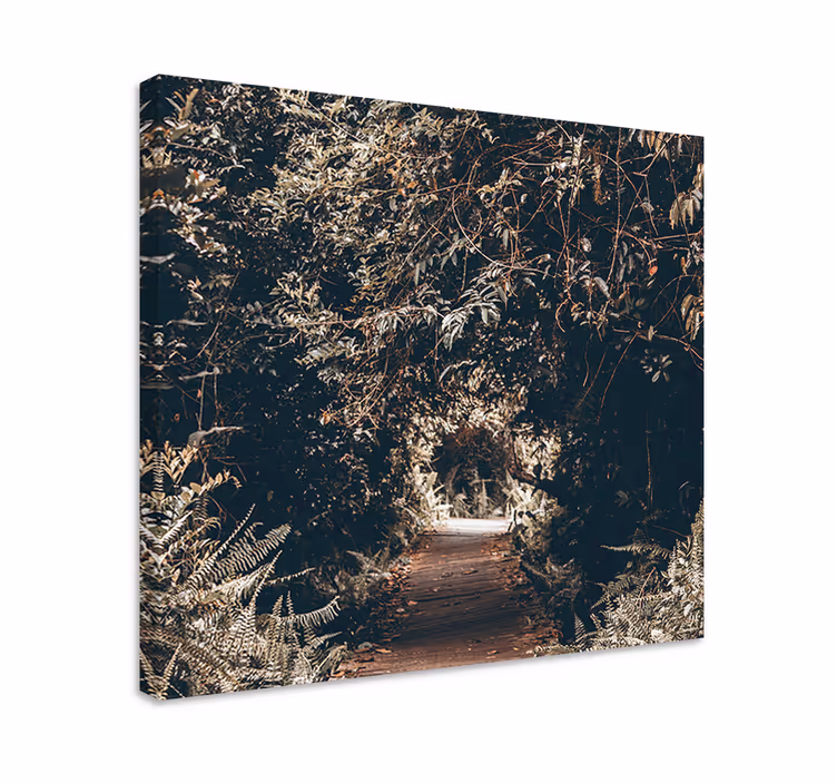 Cuadro de árboles sendero arbolado - TenVinilo