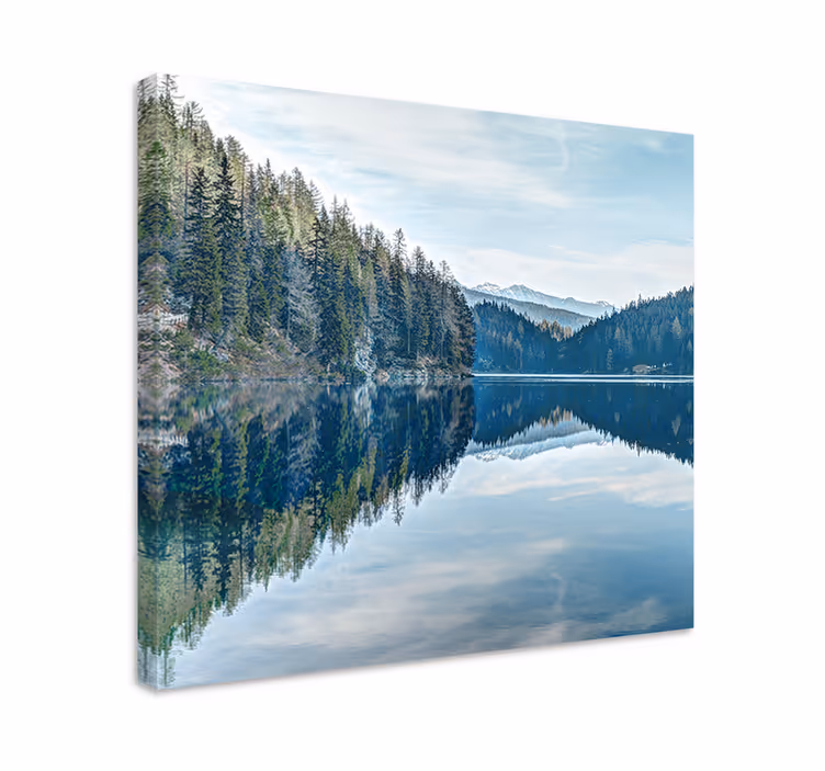 Cuadro paisajes reflejo de lago tranquilo - TenVinilo