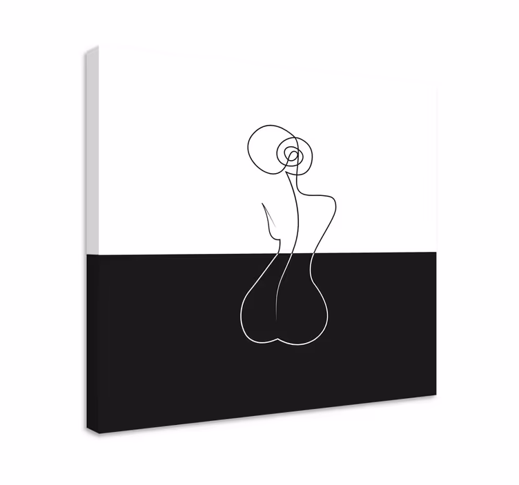 Cuadro abstracto arte lineal minimalista - TenVinilo