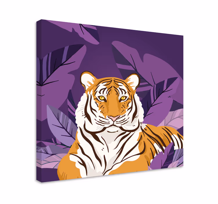 Cuadro animales Tigre curioso animal de la jungla - TenVinilo