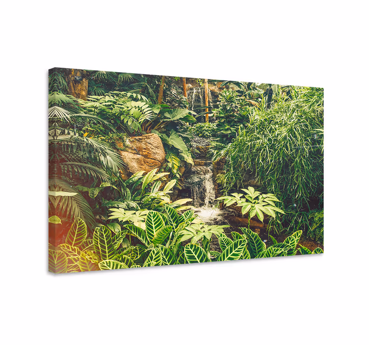 Cuadro de flores oasis tropical exuberante - TenVinilo
