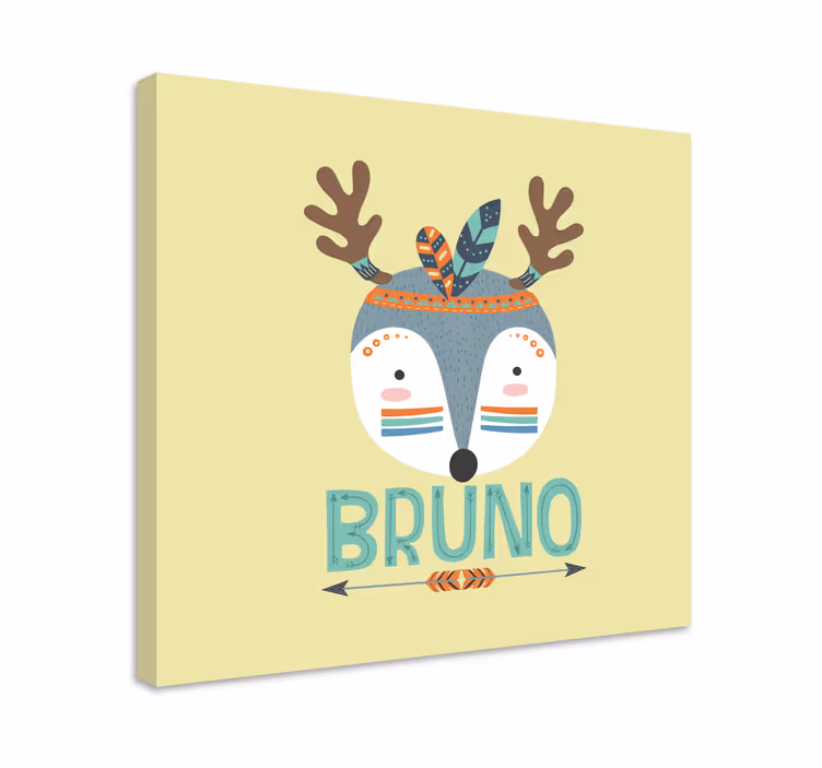 Cuadro para bebés animal del bosque nórdico - TenVinilo