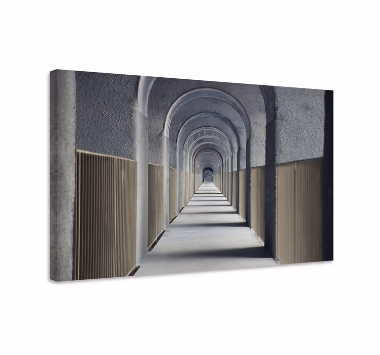 Cuadro ciudades perspectiva de arcos arquitectónicos - TenVinilo
