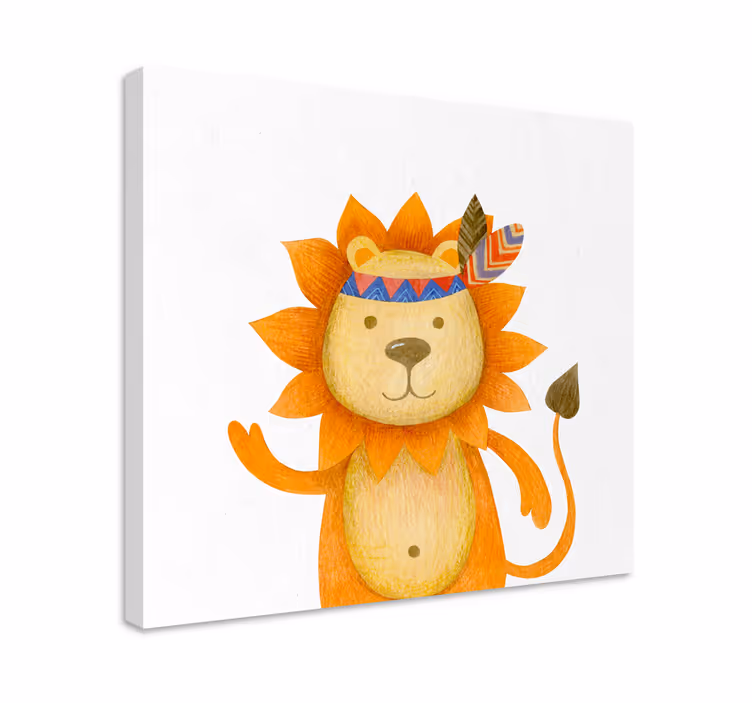 Cuadro animales león amistoso - TenVinilo