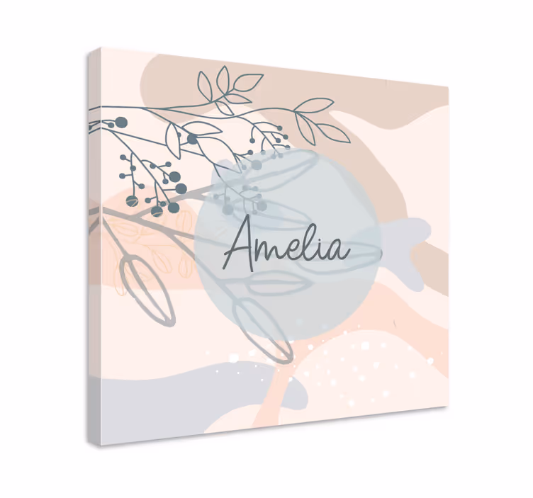 Cuadro de flores Ilustración floral "boho" - TenVinilo