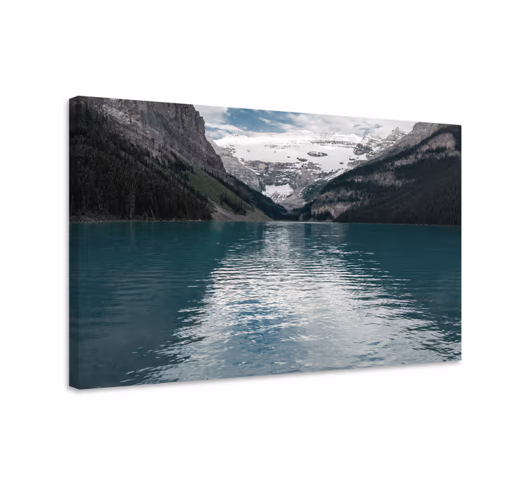 Cuadro 3d Río de paisaje de montaña 3d - TenVinilo