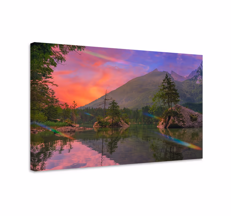 Cuadro paisajes reflejo de montaña serenidad - TenVinilo