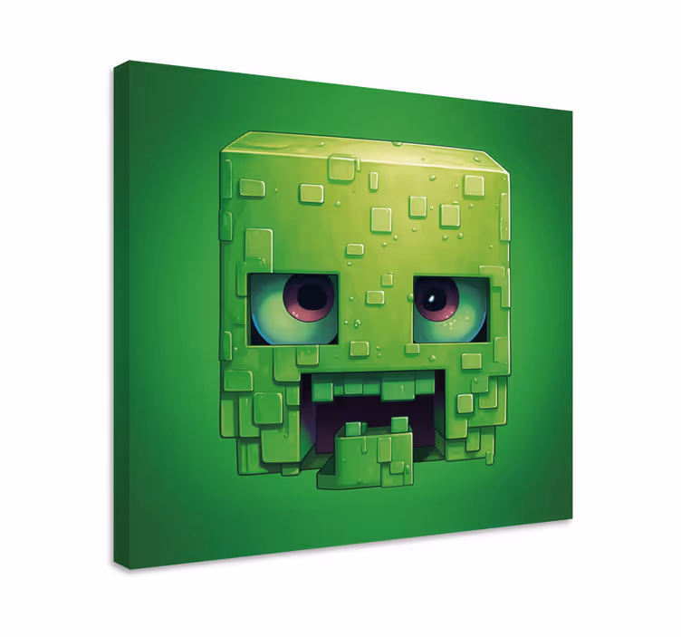 Cuadro decorativo videojuego personaje de arte de pixel escalofri - TenVinilo