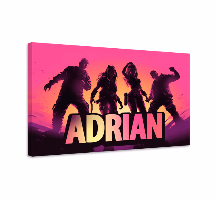 Cuadro decorativo videojuego personajes bailandoPersonajes bailan - TenVinilo