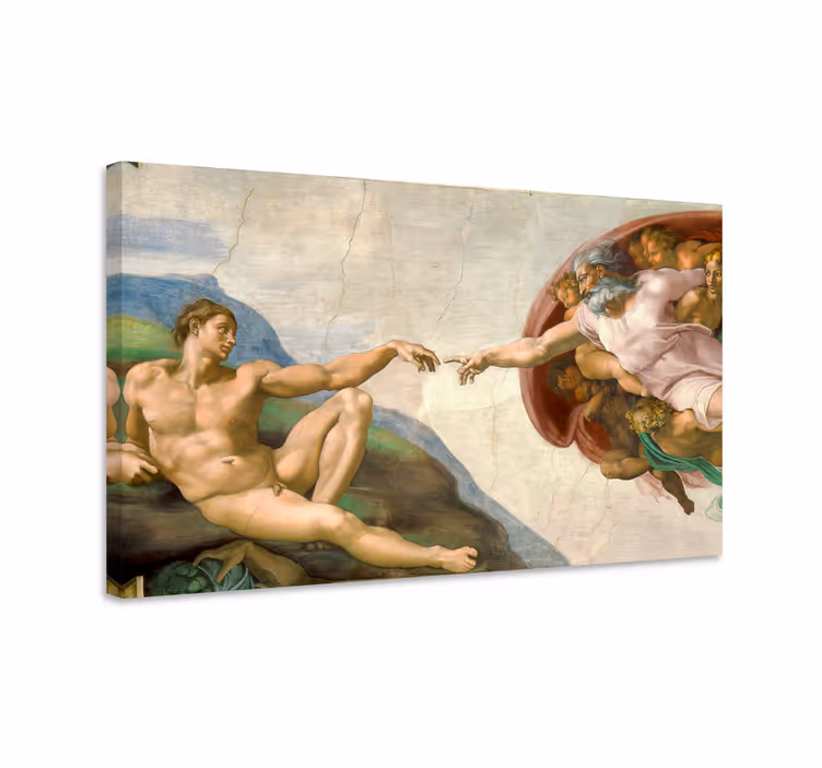 Cuadro artístico la Creación de Adán es una pintura del renacimie - TenVinilo