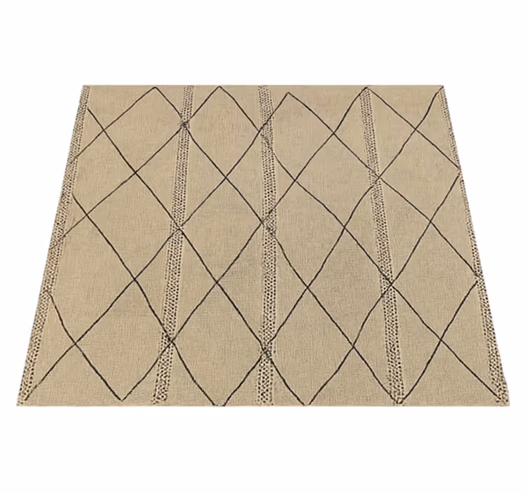 Alfombra vinílica exterior diseño de diamante marroquí - TenVinilo