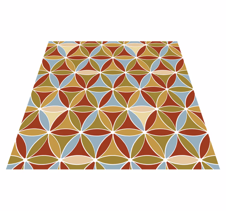 Alfombra vinílica salón patrón prisma vibrante - TenVinilo