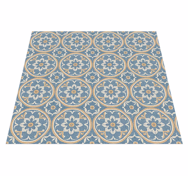 Alfombra vinílica salón estilo azulejo - TenVinilo